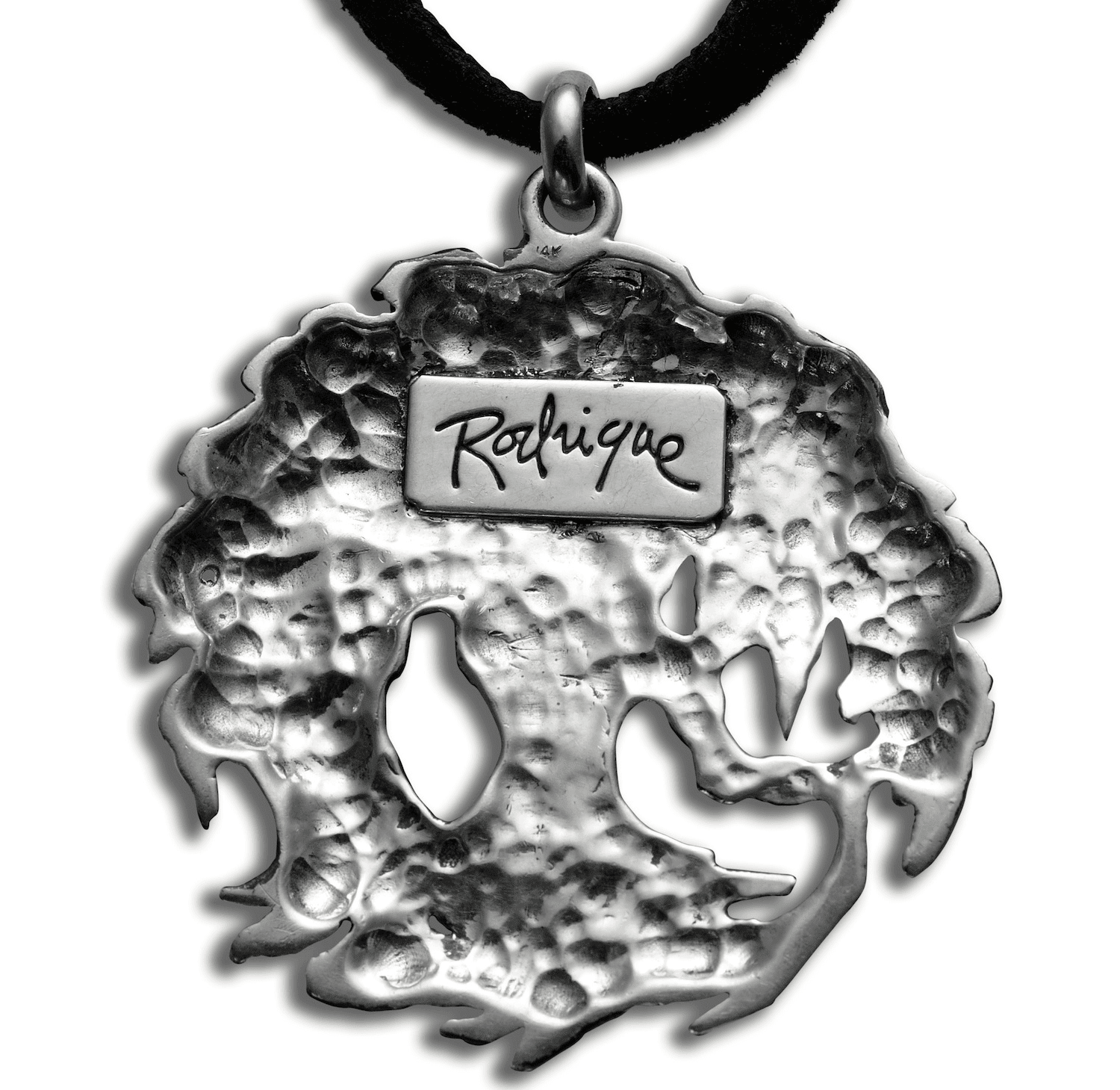 Pendant: Rodrigue Oak (sterling silver, rhodium plated, silver chain) - Image 4