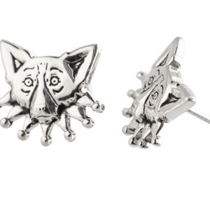 Earrings: Mardi Gras Blue Dog